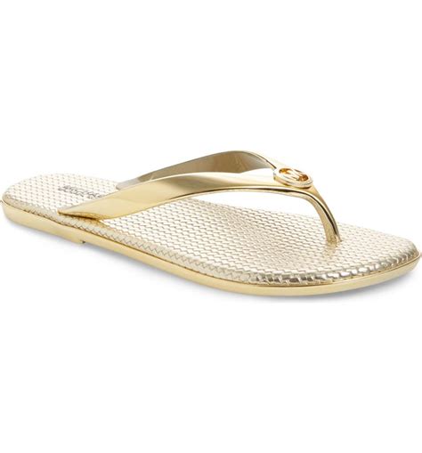 michael michael kors women's jelly jet set flip flops|Michael Michael Kors Jet Set MK Jelly Flip.